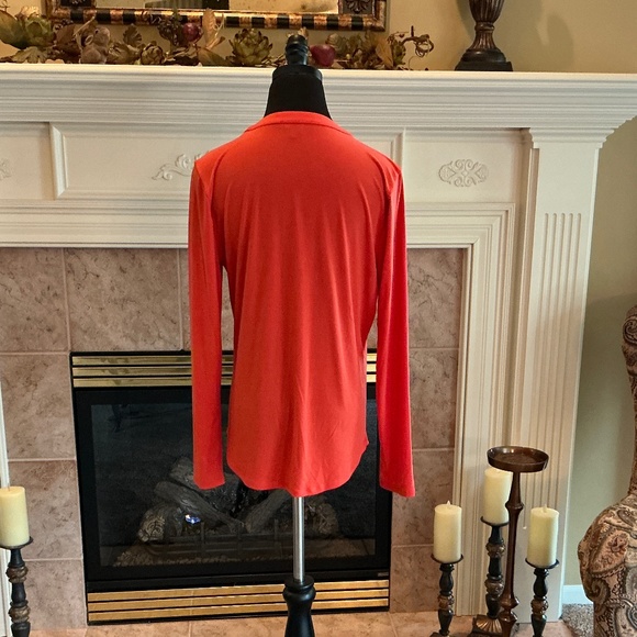 INC INTERNATIONAL CONCEPTS Orange Zip-Pocket Blouse Size M - Picture 5 of 13